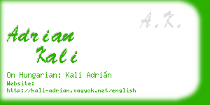 adrian kali business card
