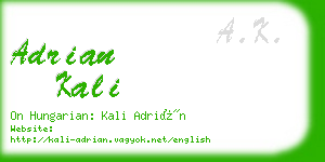 adrian kali business card